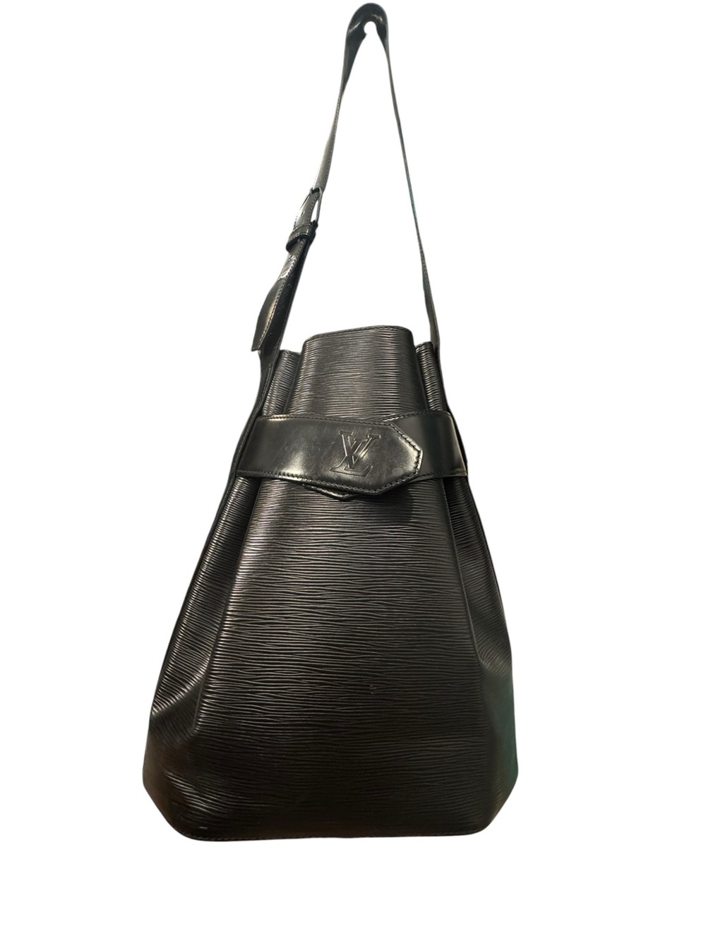 Louis Vuitton Black Epi Leather Sac d'Epaule Bucket Shoulder Bag GM